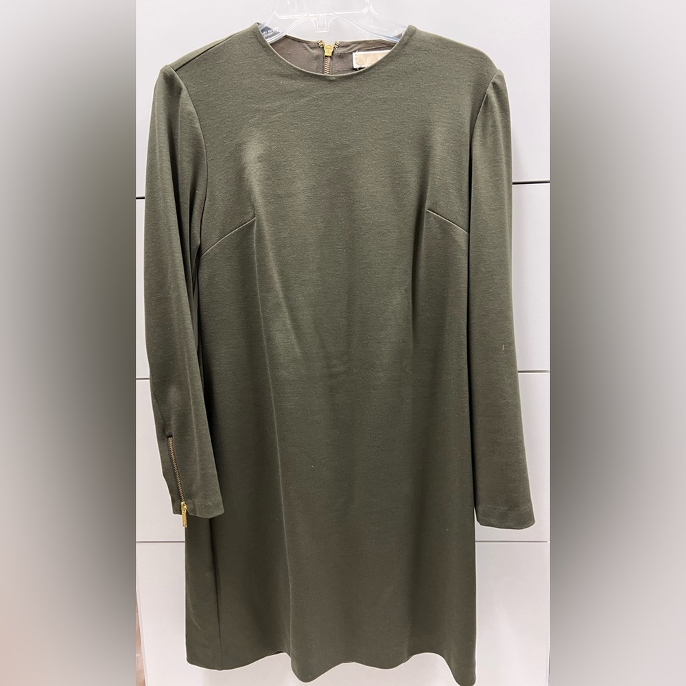 MICHAEL by Michael Kors Sheath Dress - Olive Green: Size Petite Large